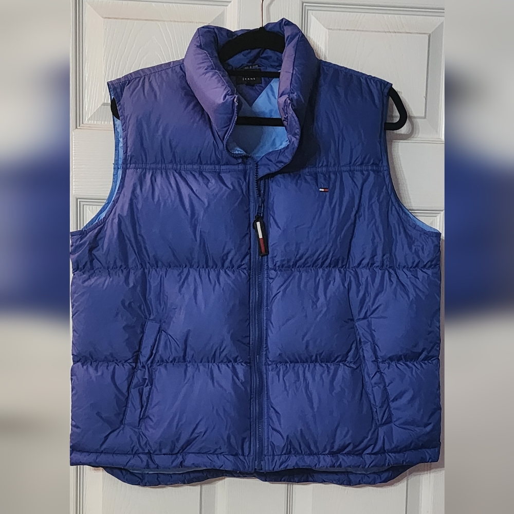 TOMMY HILFIGER puffer Timmy Jeans Royal Blue Quilted Vest XL